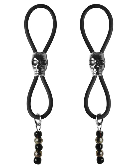 Bijoux de Nip Nipple Halos Black Skull Slider - Black/Silver by Bijoux de Nip