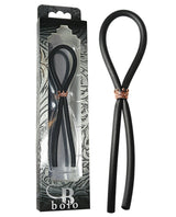Bolo Silicone Lasso w/Rose Gold Crown Slider Ring - Black by Bolo