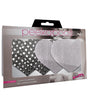 Dark Angel Hearts - Silver Pack of 2 by Peekaboos