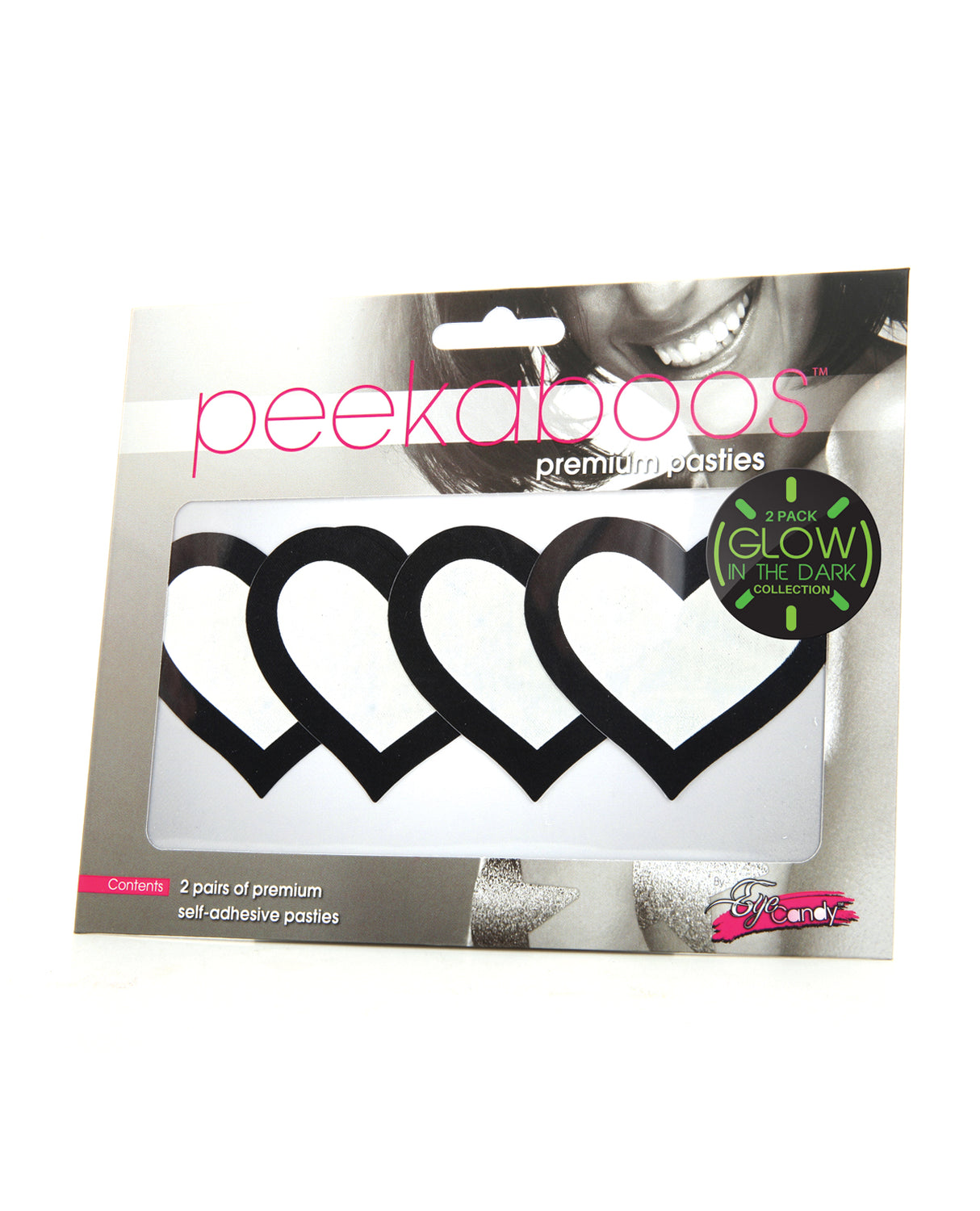 Peekaboo Glow in the Dark Hearts - Pack of 2 by Peekaboos