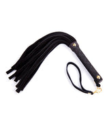 Plesur Mini Leather Flogger, 11-inch — Black