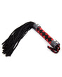 Plesur 15" Leather Flogger - Black/Red by Plesur