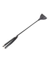 Plesur 21" Wide Tip Leather Crop - Black by Plesur