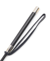 Plesur 21" Wide Tip Leather Crop - Black by Plesur