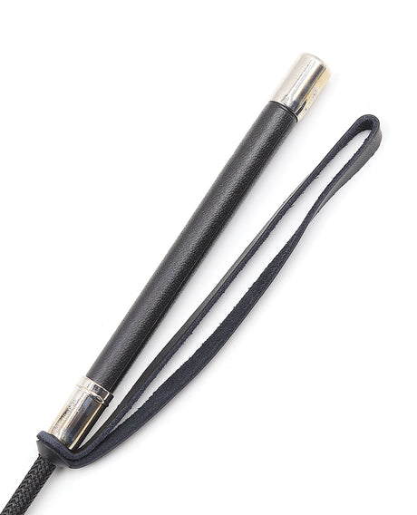 Plesur 21" Wide Tip Leather Crop - Black by Plesur