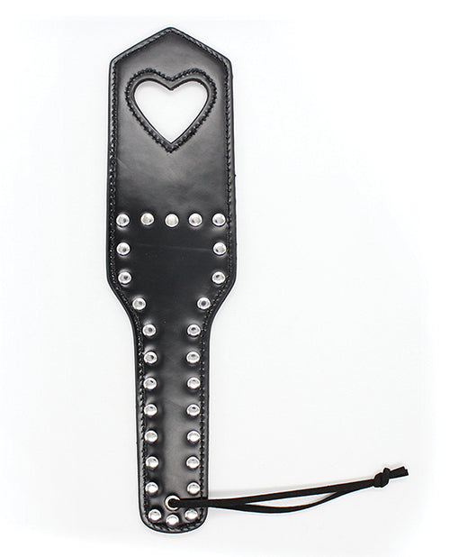 Plesur Cut-Out Heart w/Studs Paddle - Black by Plesur