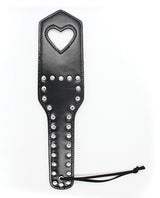 Plesur Cut-Out Heart w/Studs Paddle - Black by Plesur