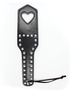 Plesur Cut-Out Heart w/Studs Paddle - Black by Plesur