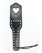 Plesur Cut-Out Heart w/Studs Paddle - Black by Plesur