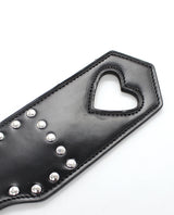 Plesur Cut-Out Heart w/Studs Paddle - Black by Plesur