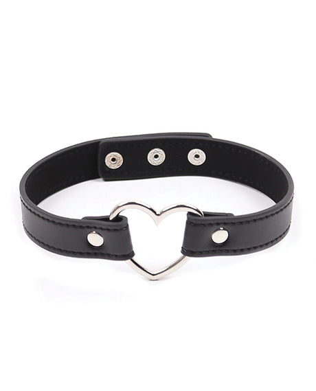 Plesur PVC Heart Connector Choker - Black by Plesur