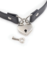 Plesur PVC Collar w/Heart Lock - Black by Plesur