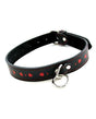 Plesur PVC Collar w/Hearts - Black/Red by Plesur