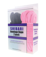 Plesur Cotton Shibari Bondage Rope 2 Pack - Black/Pink by Plesur