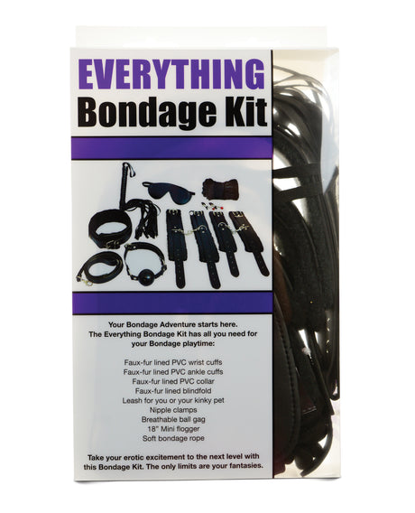 Plesur Everything Bondage 12 Piece Kit - Black by Plesur