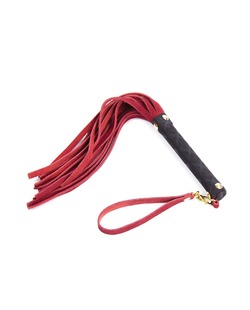 Plesur Mini Leather Flogger - Red by Plesur
