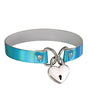 Plesur Heart Lock Collar - Holographic Blue by Plesur