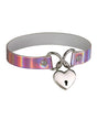 Plesur Heart Lock Collar - Holographic Pink by Plesur
