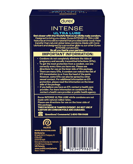 Durex Intense Ultra Lube Nitrile Condoms — Box of 10