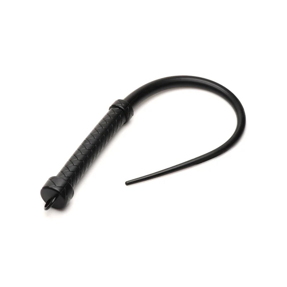 XR Brands Viper Tail Silicone Bondage Whip - Black - MS-AH512BLACK