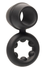 CalExotics Alpha Dual Liquid Silicone Magnum Ring — Black - SE1492502
