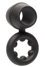 CalExotics Alpha Dual Liquid Silicone Magnum Ring — Black - SE1492502