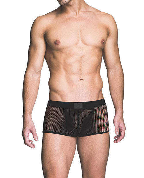 Prowler RED Fishnet Ass-less Trunk - Black XL by Prowler