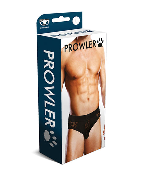 Prowler Lace Open Back Brief - Black LG by Prowler