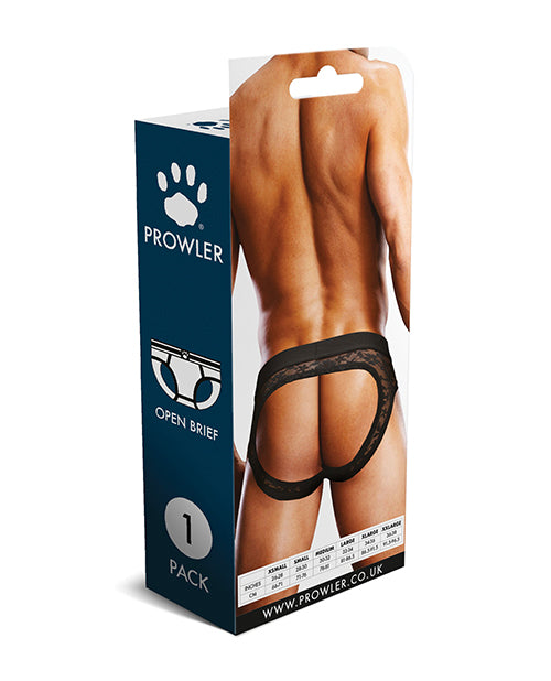 Prowler Lace Open Back Brief - Black LG by Prowler