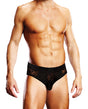 Prowler Lace Open Back Brief - Black SM by Prowler