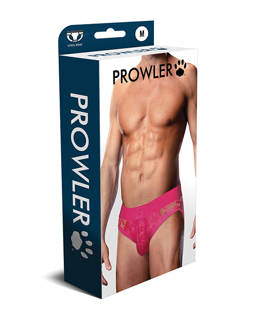 Prowler Lace Open Back Brief - Pink MD by Prowler