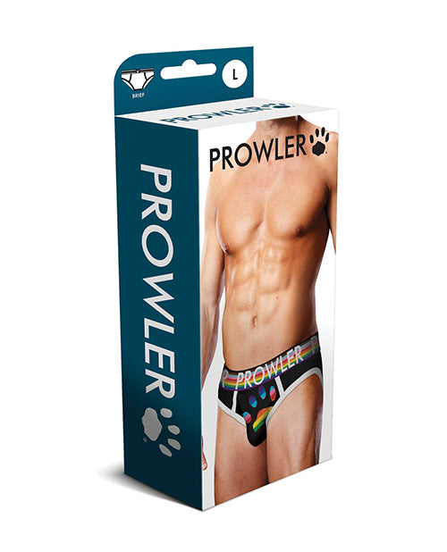 Prowler Oversized Paw Brief - Black/Multi LG by Prowler