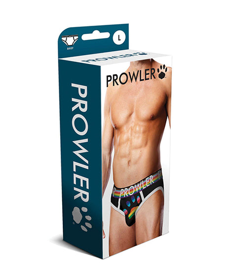 Prowler Oversized Paw Brief - Black/Multi LG by Prowler
