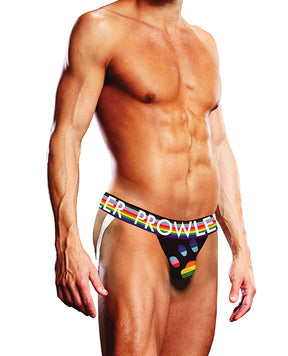 Prowler Oversized Paw Jock Strap - Black/Multi LG by Prowler