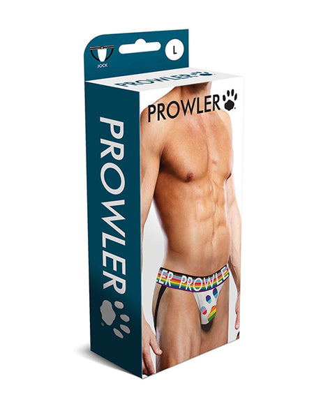 Prowler Oversized Paw Jock Strap - White/Multi LG by Prowler