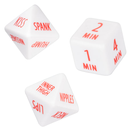 CalExotics Tempt and Tease Dice — 3 Acrylic Adult Dice Game - SE2434202