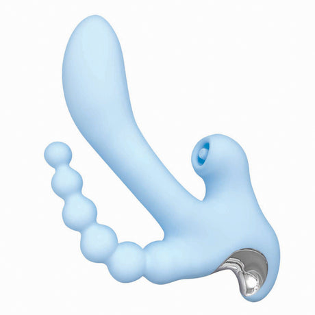 Nasstoys Sky Cirrus Three-Way Vibe — USB Rechargeable, Blue - NW3313