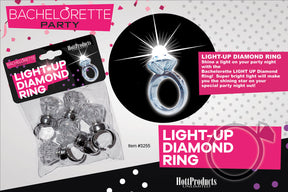 Hott Products Light Up Diamond Rings — 5 Pack - HTP3255