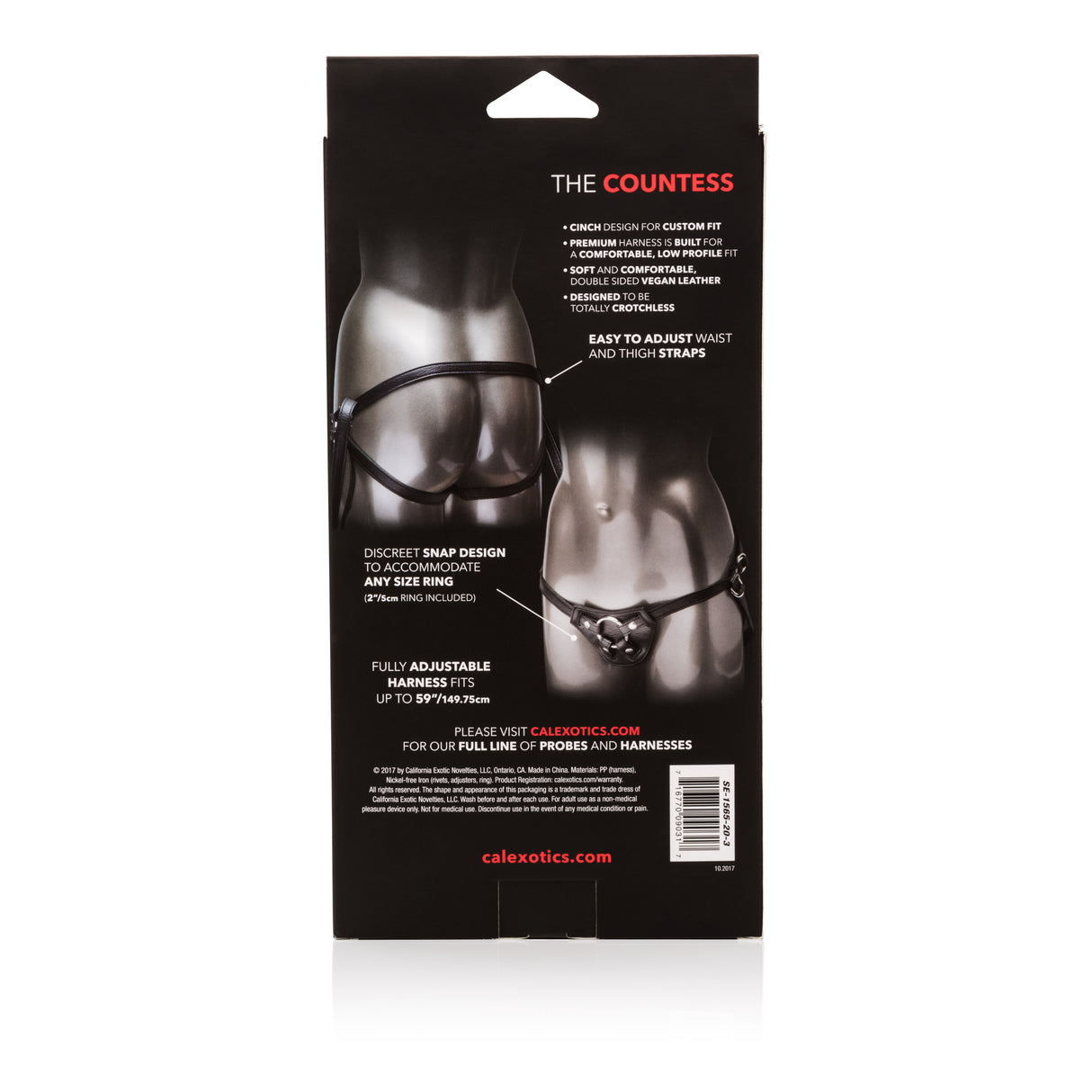 CalExotics Her Royal Harness The Countess — Vegan Leather Adjustable Harness (59") - SE1565203