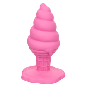 CalExotics Yum Bum Ice Cream Cone Butt Plug — Pink, 3.75in - SE4410413