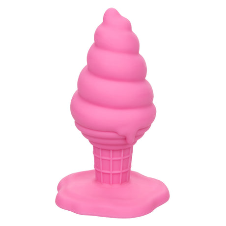CalExotics Yum Bum Ice Cream Cone Butt Plug — Pink, 3.75in - SE4410413