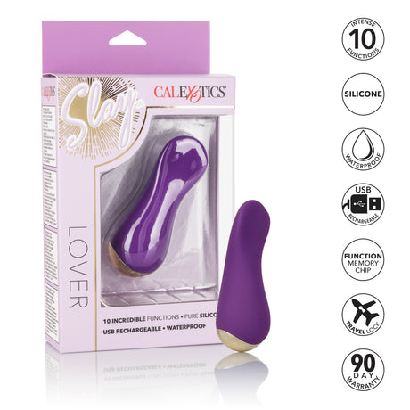 CalExotics Slay Lover Rechargeable Mini Vibrator — 10 Functions, 4-inch - SE4407203