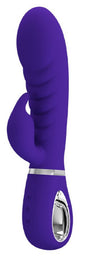 Pretty Love Prescott Super Soft Rabbit Silicone Vibrator — Purple, 8 in - BI-014635-3