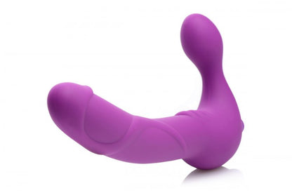 Royal Revolver Vibrating Strapless Strap- on Dildo - Purple by XR Brands