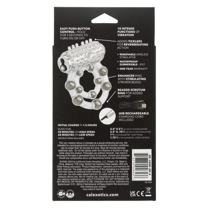Maximus Enhancement Ring 10 Stoker Beads Rechargeable by CalExotics