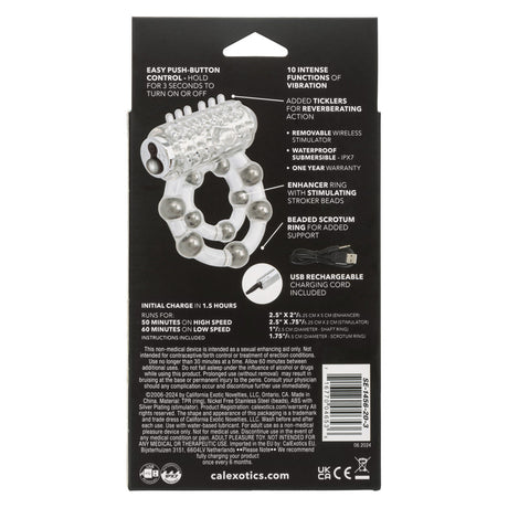 Maximus Enhancement Ring 10 Stoker Beads Rechargeable by CalExotics