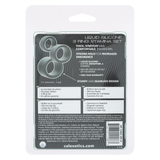 CalExotics Alpha Liquid Silicone 3-Ring Stamina Set - Black - SE1492652