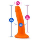 Blush Neo 5.5 Inch Dual Density Dildo — Neon Orange - BL-59519