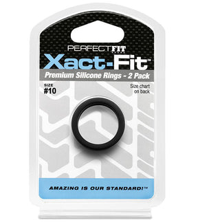 Perfect Fit Xact-Fit Cock Rings — 2-Pack Size #10 - PF-CR73B