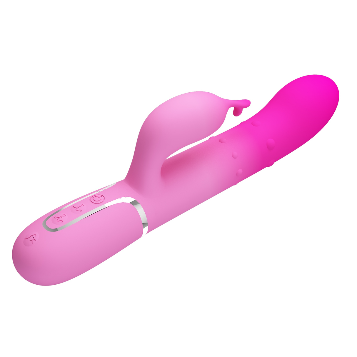 Pretty Love Shima Rabbit Vibrator — Vertical & Horizontal Beads, Pink - BW-500051-4